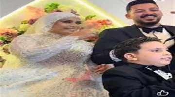 زفاف البلوجر أم جاسر يثير جدلاً واسعًا بعد ظهورها بفستان الزفاف ممسكة يد ابنها على مواقع التواصل الاجتماعي 1